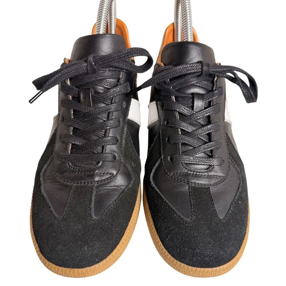 Beckett Simonon Morgen GAT Leather‎ Sneakers Black White Gum Sole 7.5